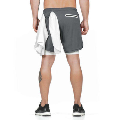 2 In 1 Double-deck Quick Dry GYM Sport Shorts
